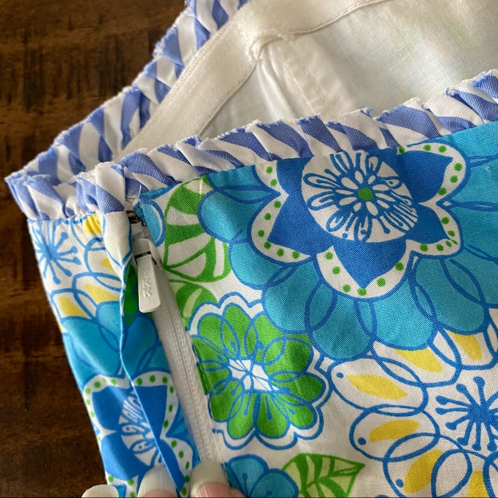Lilly Pulitzer Strapless Top Hidden Zebra Floral 2 - Picture 9 of 12